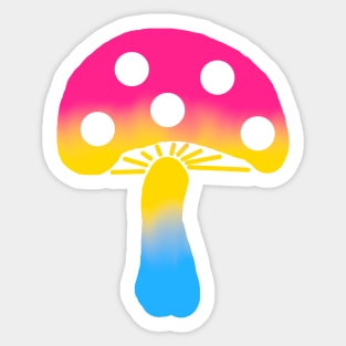 Pan Pride Mushroom Sticker